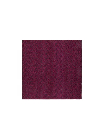 Saint Laurent Square Silk Scarf In Burgundy