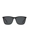 Saint Laurent 56mm Rectangular Sunglasses In Black