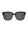 Saint Laurent Sl M40 Shiny Acetate And Nylon Rectangle-frame Sunglasses In Black