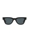 Saint Laurent Square Sunglasses In Black  Crystal  & Black