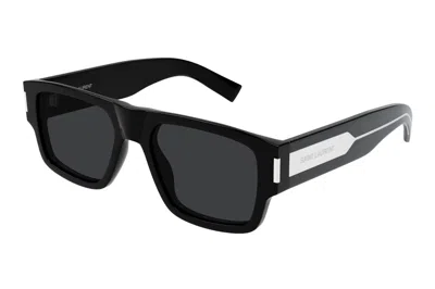 Pre-owned Saint Laurent Square Sunglasses Black/black (sl-659-001)