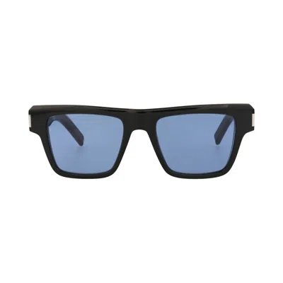 Pre-owned Saint Laurent Square Sunglasses 'black/blue' | Men's Size Onesize