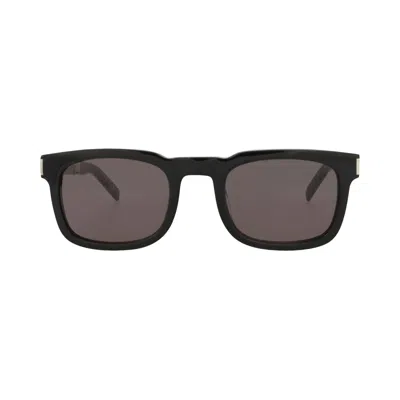 Pre-owned Saint Laurent Square Sunglasses 'black/silver' | Men's Size Onesize