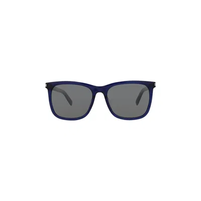 Pre-owned Saint Laurent Square Sunglasses 'blue/silver'