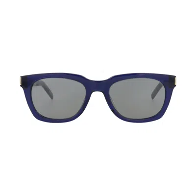 Pre-owned Saint Laurent Square Sunglasses 'blue/silver' | Men's Size Onesize