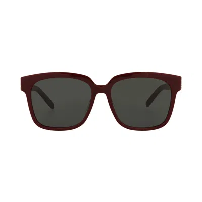Pre-owned Saint Laurent Square Sunglasses 'burgundy/grey' | Red | Women's Size Onesize