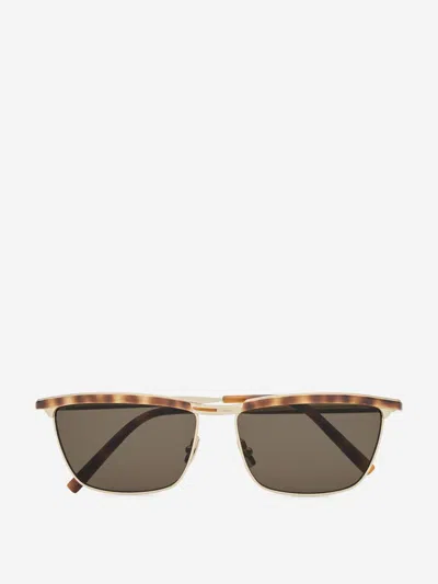 Saint Laurent Square Sunglasses In Brown