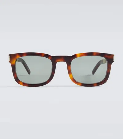 Saint Laurent Square Sunglasses In Havana