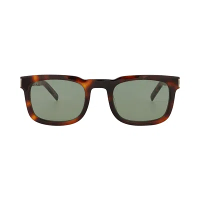 Pre-owned Saint Laurent Square Sunglasses 'havana/gold/green' | Brown | Men's Size Onesize