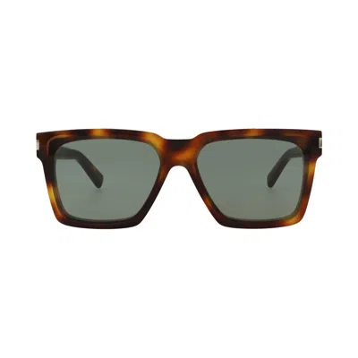 Pre-owned Saint Laurent Square Sunglasses 'havana/green' | Brown | Men's Size Onesize