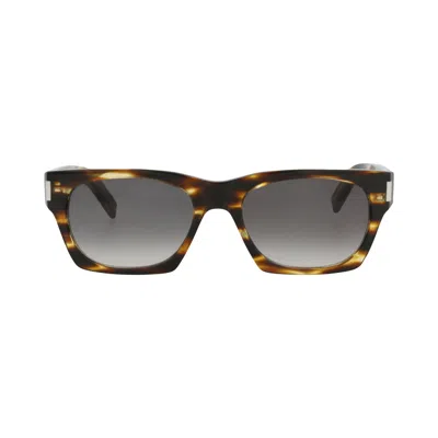Pre-owned Saint Laurent Square Sunglasses 'havana/grey' | Brown | Men's Size Onesize
