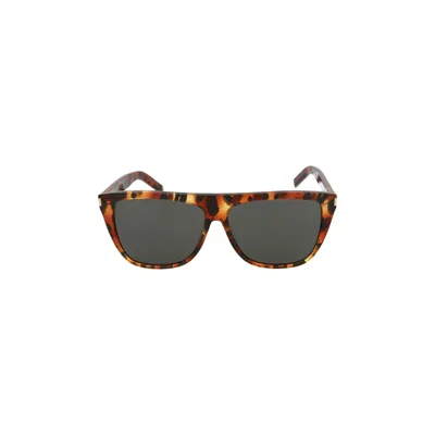 Pre-owned Saint Laurent Square Sunglasses 'havana/grey' | Brown | Men's Size Onesize