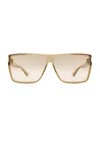 Saint Laurent Square Sunglasses In Yellow & Brown