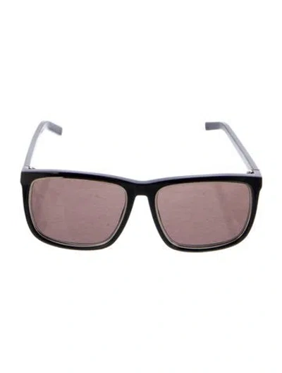 Pre-owned Saint Laurent Square Tinted Sunglasses In Black