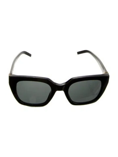 Pre-owned Saint Laurent Square Tinted Sunglasses In Black