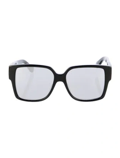 Pre-owned Saint Laurent Square Tinted Sunglasses In Black