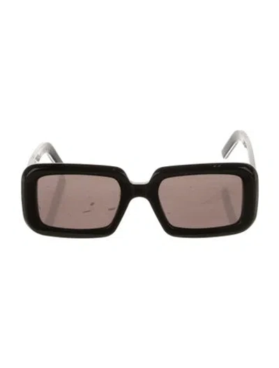 Pre-owned Saint Laurent Square Tinted Sunglasses In Black
