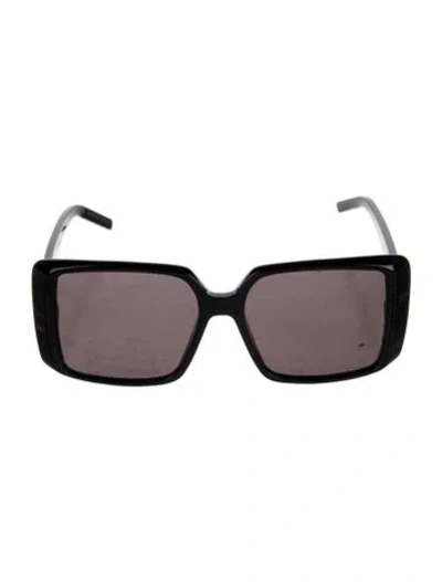 Pre-owned Saint Laurent Square Tinted Sunglasses In Black