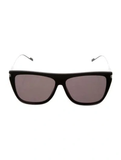 Pre-owned Saint Laurent Square Tinted Sunglasses In Black