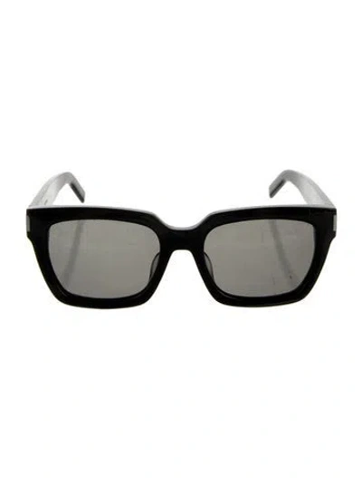 Pre-owned Saint Laurent Square Tinted Sunglasses In Black