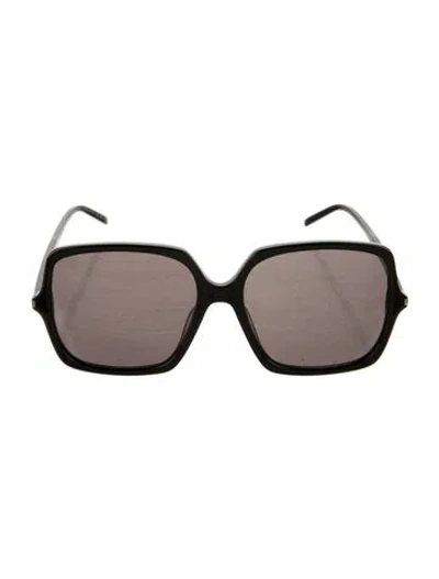 Pre-owned Saint Laurent Square Tinted Sunglasses In Black