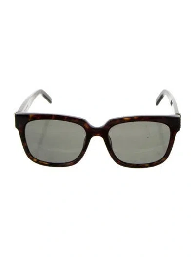 Pre-owned Saint Laurent Square Tinted Sunglasses In Black