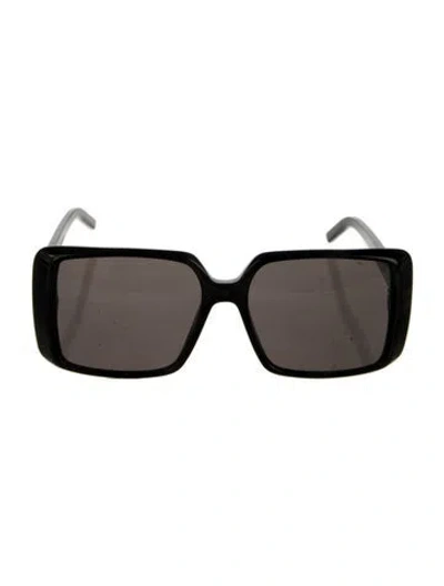 Pre-owned Saint Laurent Square Tinted Sunglasses In Black