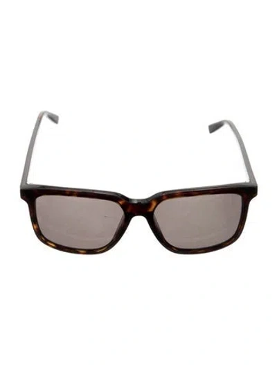 Pre-owned Saint Laurent Square Tinted Sunglasses In Black