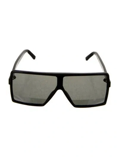 Pre-owned Saint Laurent Square Tinted Sunglasses In Black