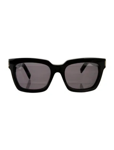 Pre-owned Saint Laurent Square Tinted Sunglasses In Black