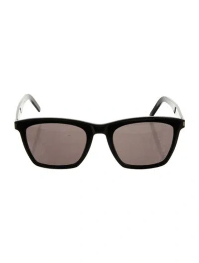 Pre-owned Saint Laurent Square Tinted Sunglasses In Black
