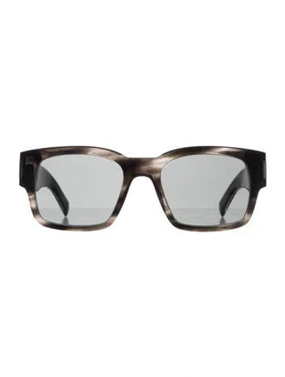 Pre-owned Saint Laurent Square Tinted Sunglasses In Black