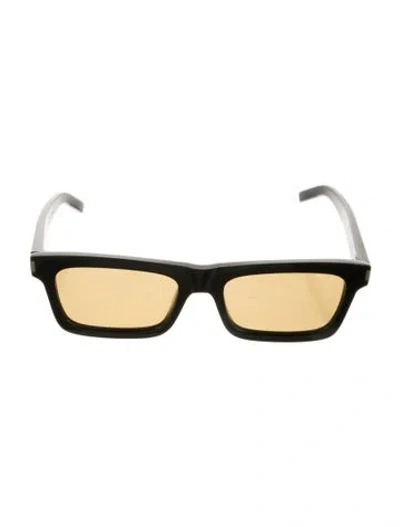 Pre-owned Saint Laurent Square Tinted Sunglasses In Black