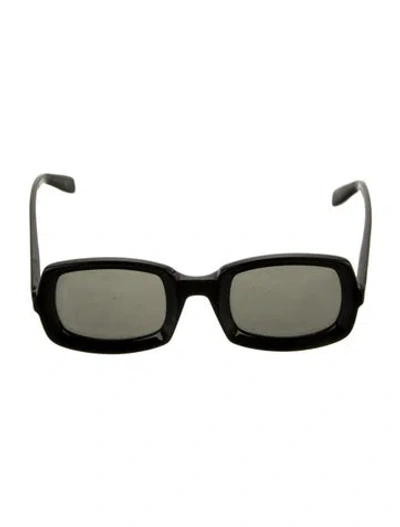 Pre-owned Saint Laurent Square Tinted Sunglasses In Black