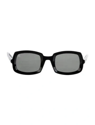 Pre-owned Saint Laurent Square Tinted Sunglasses In Black