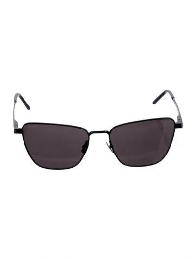 Pre-owned Saint Laurent Square Tinted Sunglasses In Black