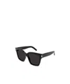 Saint Laurent Square Tinted Sunglasses In Black