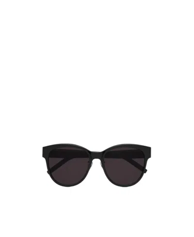 Saint Laurent Square Tinted Sunglasses In Black