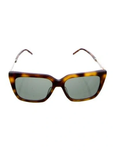 Pre-owned Saint Laurent Square Tinted Sunglasses In Brown