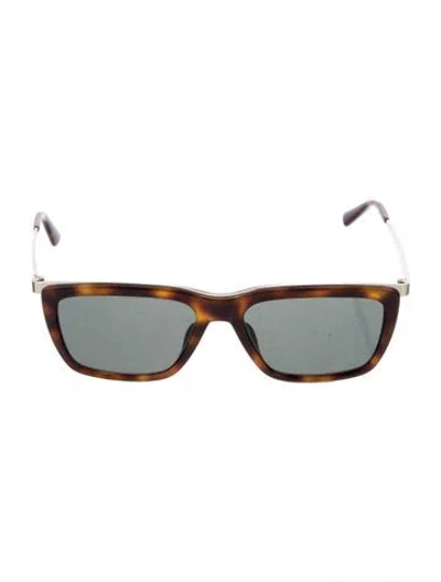 Pre-owned Saint Laurent Square Tinted Sunglasses In Brown