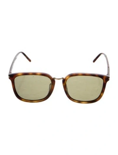 Pre-owned Saint Laurent Square Tinted Sunglasses In Brown