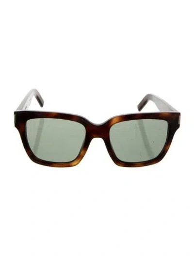 Pre-owned Saint Laurent Square Tinted Sunglasses In Brown