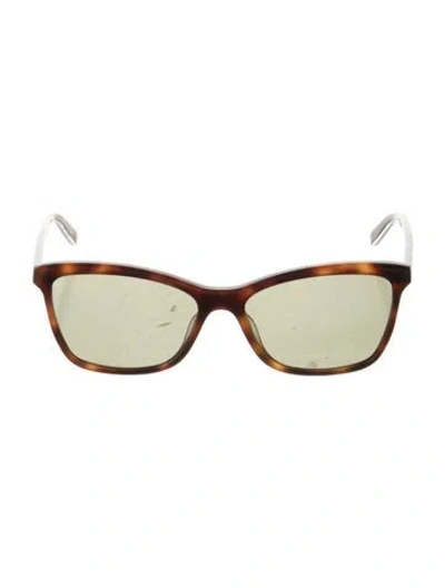 Pre-owned Saint Laurent Square Tinted Sunglasses In Brown