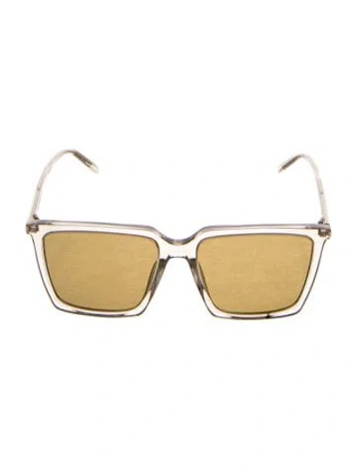 Pre-owned Saint Laurent Square Tinted Sunglasses In Neutrals