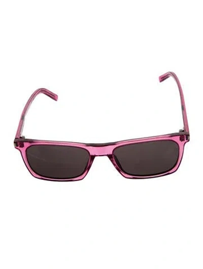 Pre-owned Saint Laurent Square Tinted Sunglasses In Pink