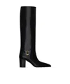 Saint Laurent Stivali Julia 70 In Pelle Nera Donna In Black