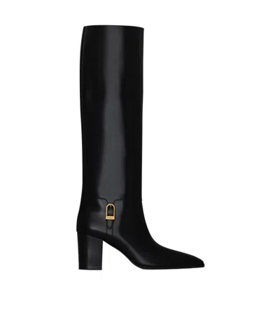 SAINT LAURENT SAINT LAURENT JULIA SQUARE TOE BOOTS