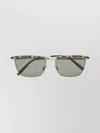 Saint Laurent Square Tortoiseshell Sunglasses Metal Arms In Multi