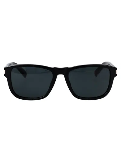 Saint Laurent Squared Sunglasses Sl 710 001 In Animal Print