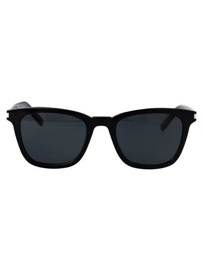 Saint Laurent Squared Sunglasses Sl 716 Slim 001 In Black
